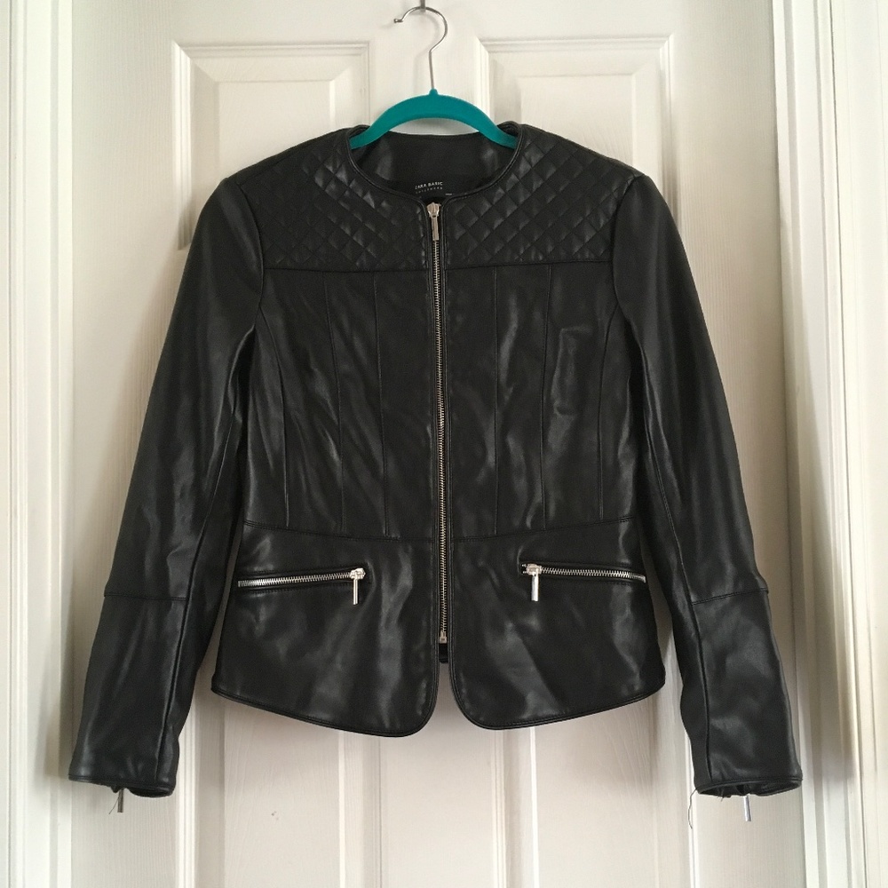 Zara Faux Leather Moto Jacket